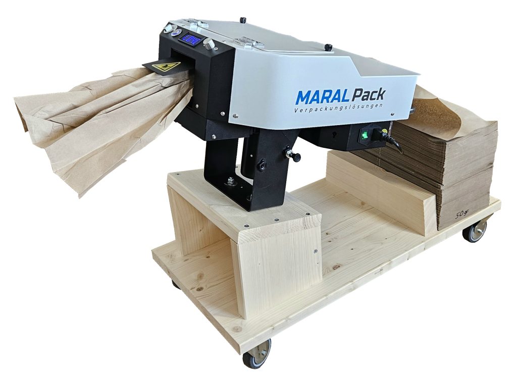 Rollwagen, Transportroller, Untertischroller, Gestell für Geräte, MARAL Pack Papierpolster, Papier. Packer, Oeko Möbel, Fichte massiv