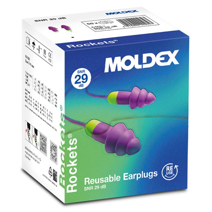 Moldex Rockets Reusable Earplugs, Gehörschutzstöpsel für hohe Lärmbelastungen